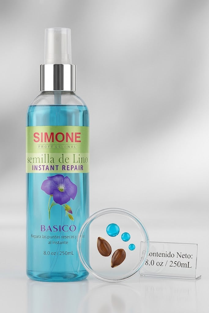 Simone Professional Linoseeds Spray Bifásico Instant Repair 8 oz