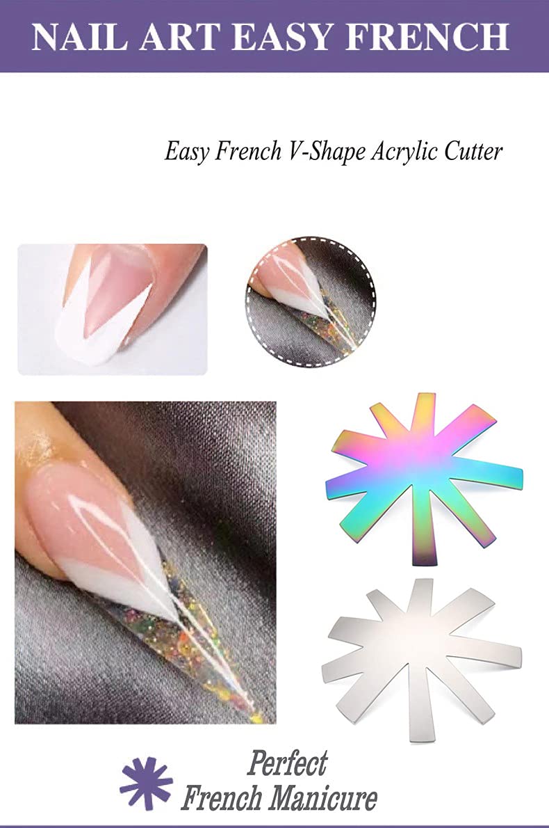 Spiral Molde Easy French V-Shape Acrylic Cutter #H SMF3