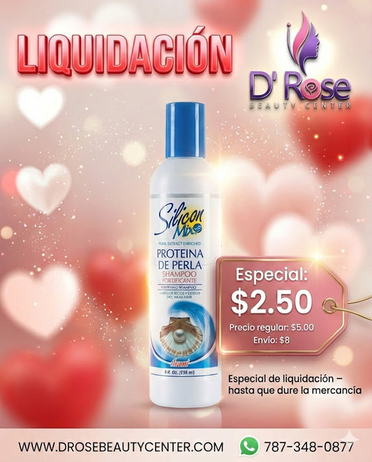 🌿✨ Silicone Mix PROTEÍNA DE PERLA Shampoo Fortificante 8 oz | Fuerza, Nutrición y Brillo ✨🌿