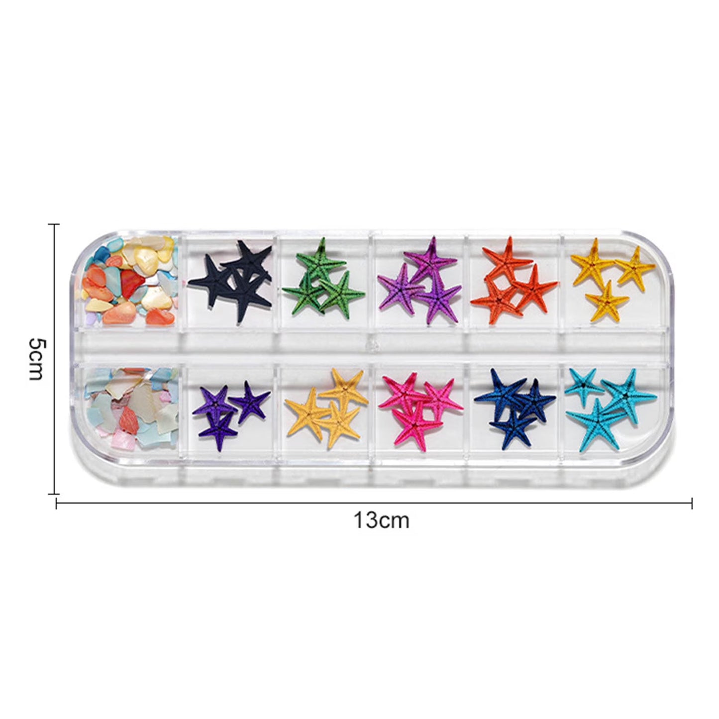 Spiral Kit de Estrellas de Mar 3D para Nail Art Multicolor 60 Piezas SNAEMS