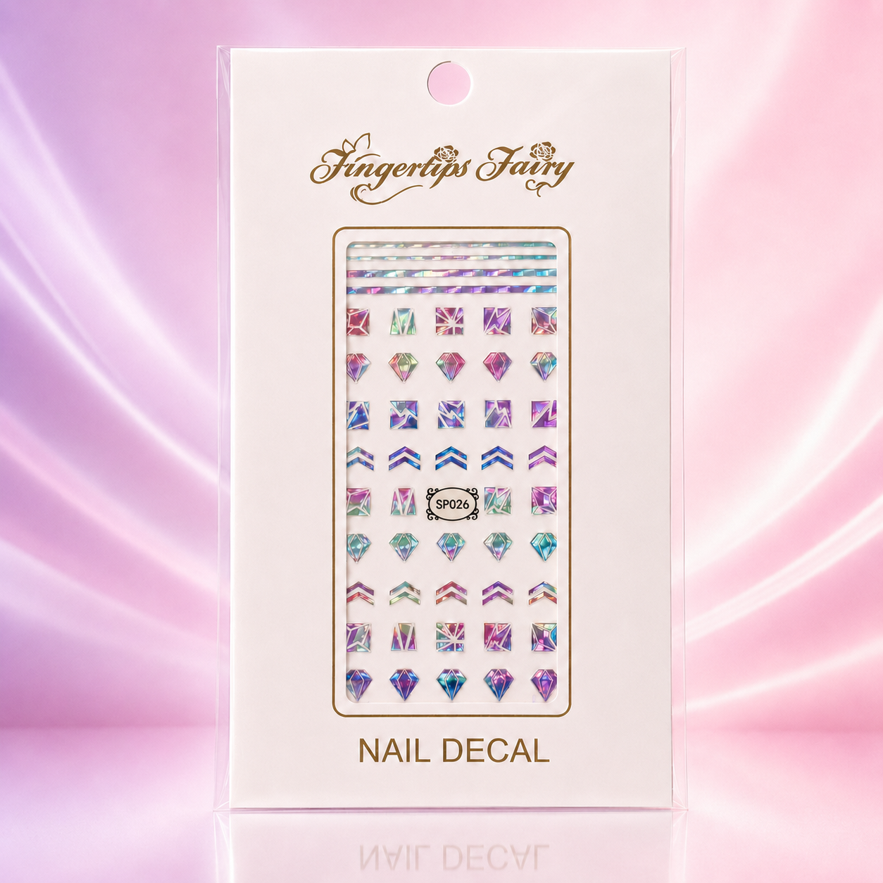 Fingertips Fairy Nail Decal Art SP026 – Stickers Iridiscentes Geométricos para Uñas
