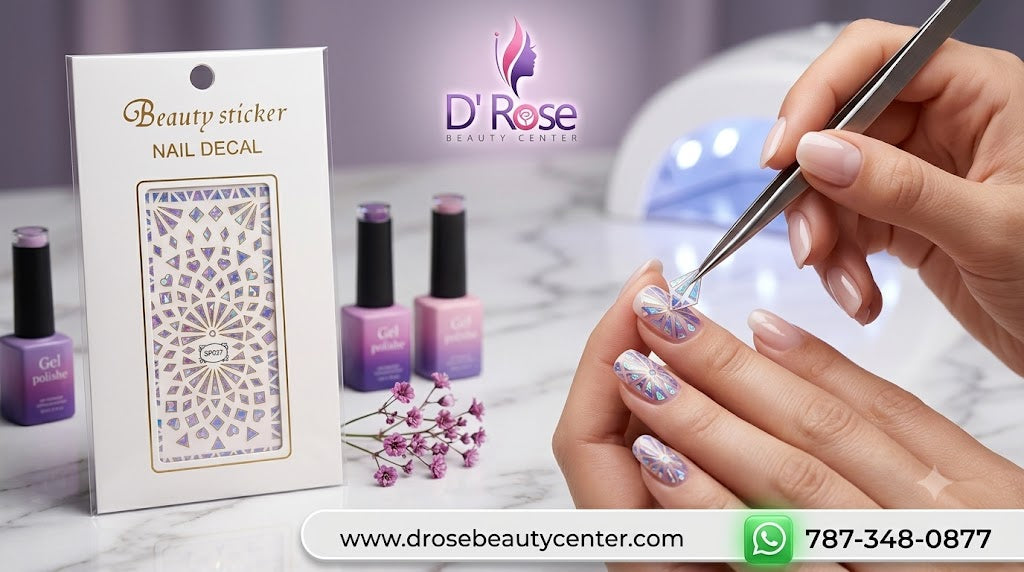 Beauty Sticker Nail Art Decals SP027 – Stickers Geométricos Iridiscentes para Uñas