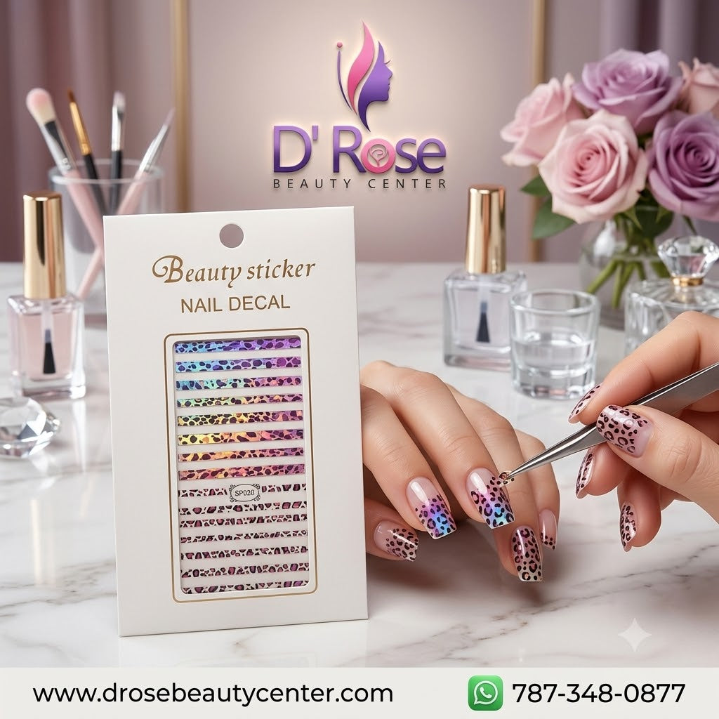 Beauty Sticker Nail Art Decals SP030 – Stickers Decorativos en Tiras Iridiscentes para Uñas