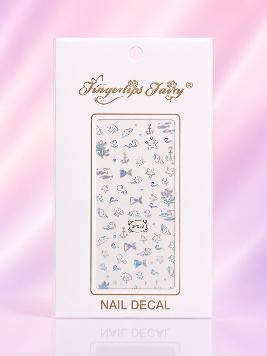 Fingertips Fairy Nail Decal Art SP038 – Stickers Decorativos para Uñas Estilo Marino