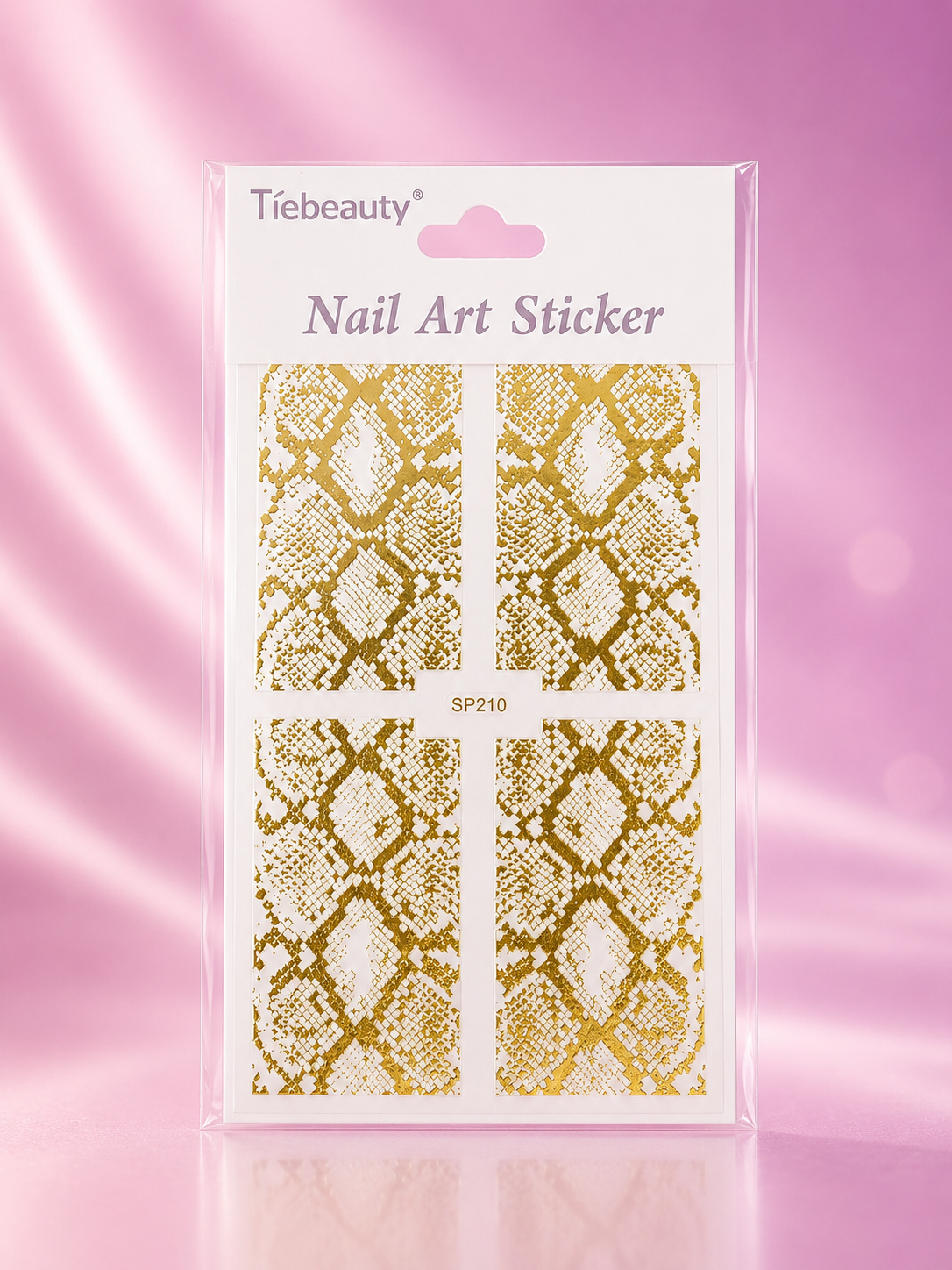 Tiebeauty Nail Art Stickers Dorados Efecto Serpiente SP210