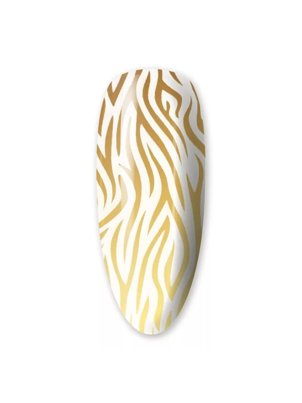 Tiebeauty Nail Art Stickers Dorados Efecto Cebra para Uñas SP214