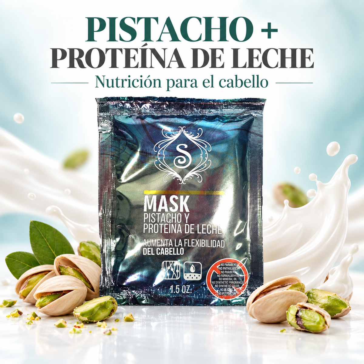 Simone Professional Mascarilla de Pistacho y Proteína de Leche 1.5 oz – SPPLM1
