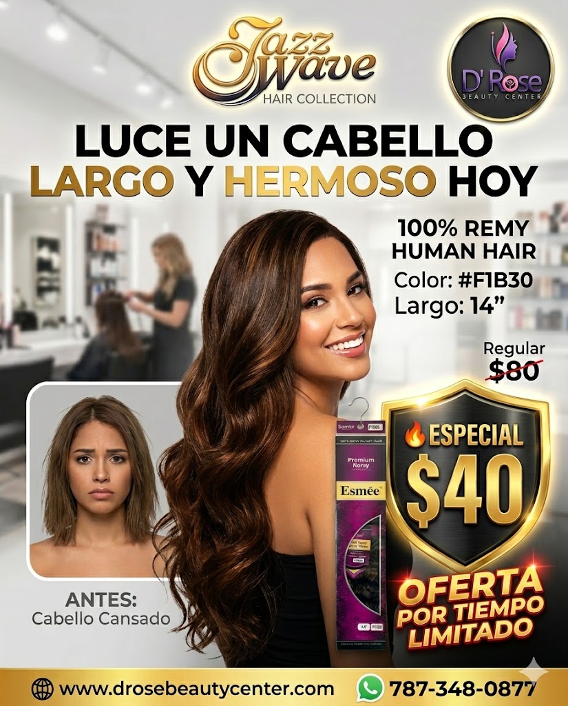 ✨ Extensiones Esmée Spanish Wave 14” Color #F1B/30 – 100% Remy Human Hair ✨
