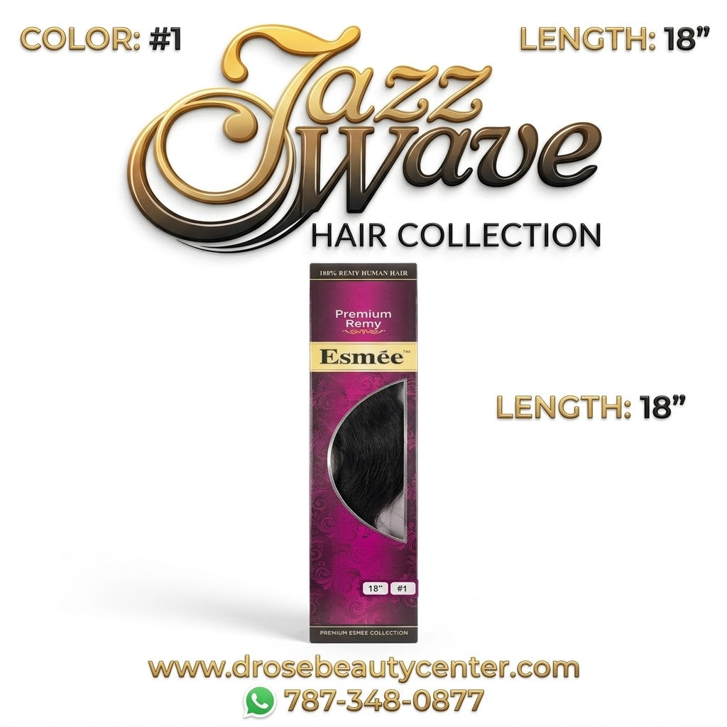 ✨ Extensiones Esmée Spanish Wave 18” Color #1 – 100% Remy Human Hair ✨