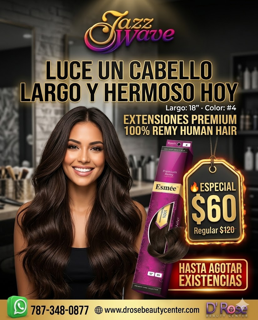 ✨ Extensiones Esmée Spanish Wave 18” Color #4 – 100% Remy Human Hair ✨