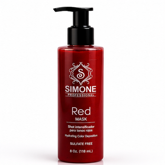 Simone Professional Red Mask SRM8 8 Oz. (118 mL) – Shot Intensificador para Tonos Rojos