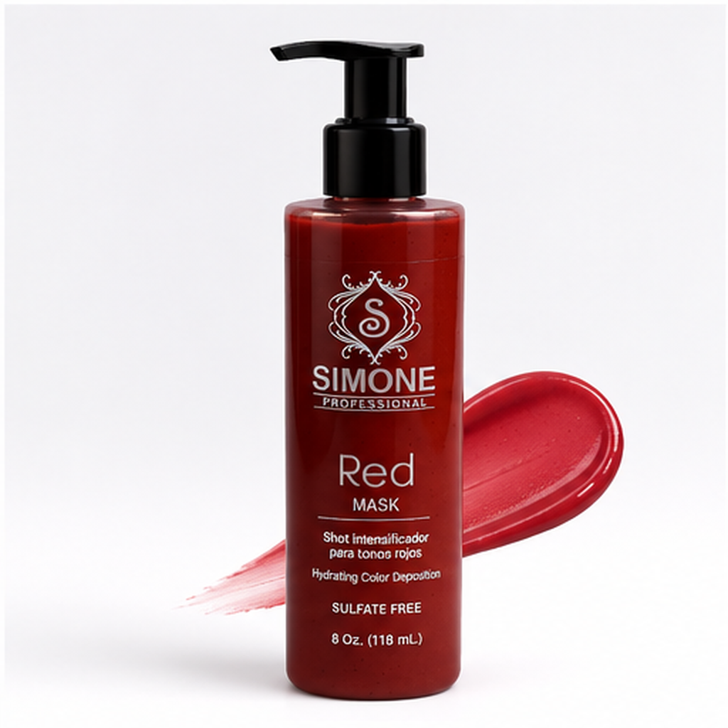 Simone Professional Red Mask SRM8 8 Oz. (118 mL) – Shot Intensificador para Tonos Rojos