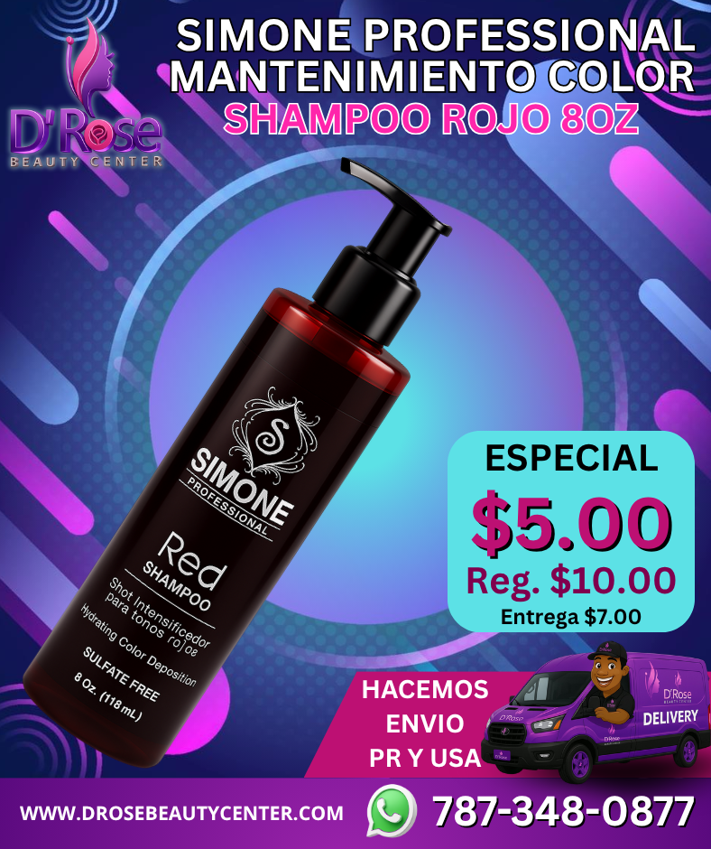 ❤️ SIMONE PROFESSIONAL RED SHAMPOO 8oz