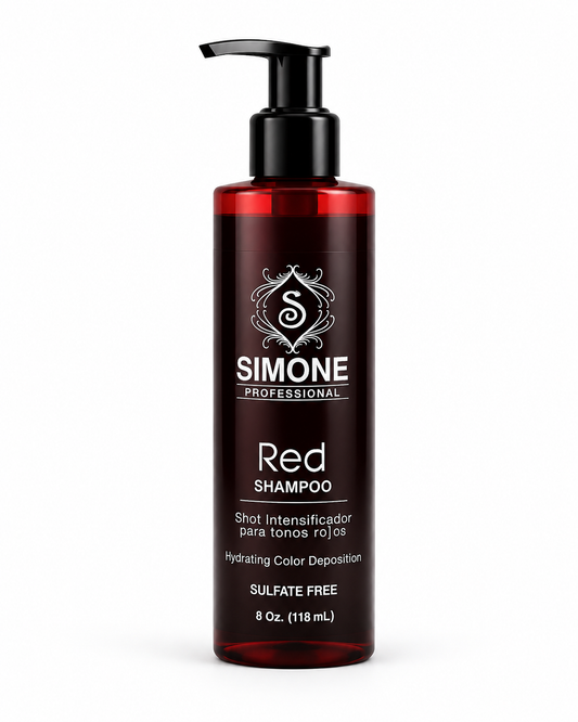 Simone Professional Red Shampoo SRSH8 8 Oz. (118 mL) – Tonos Rojos