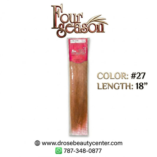 Four Season 100% Human Hair Extensión de Cabello Color #27 18"