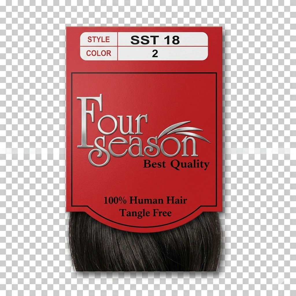 Four Season 100% Human Hair Extensión de Cabello Color #2 18"