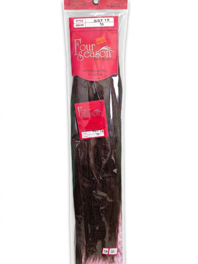 Four Season 100% Human Hair Extensión de Cabello Color #33 18"