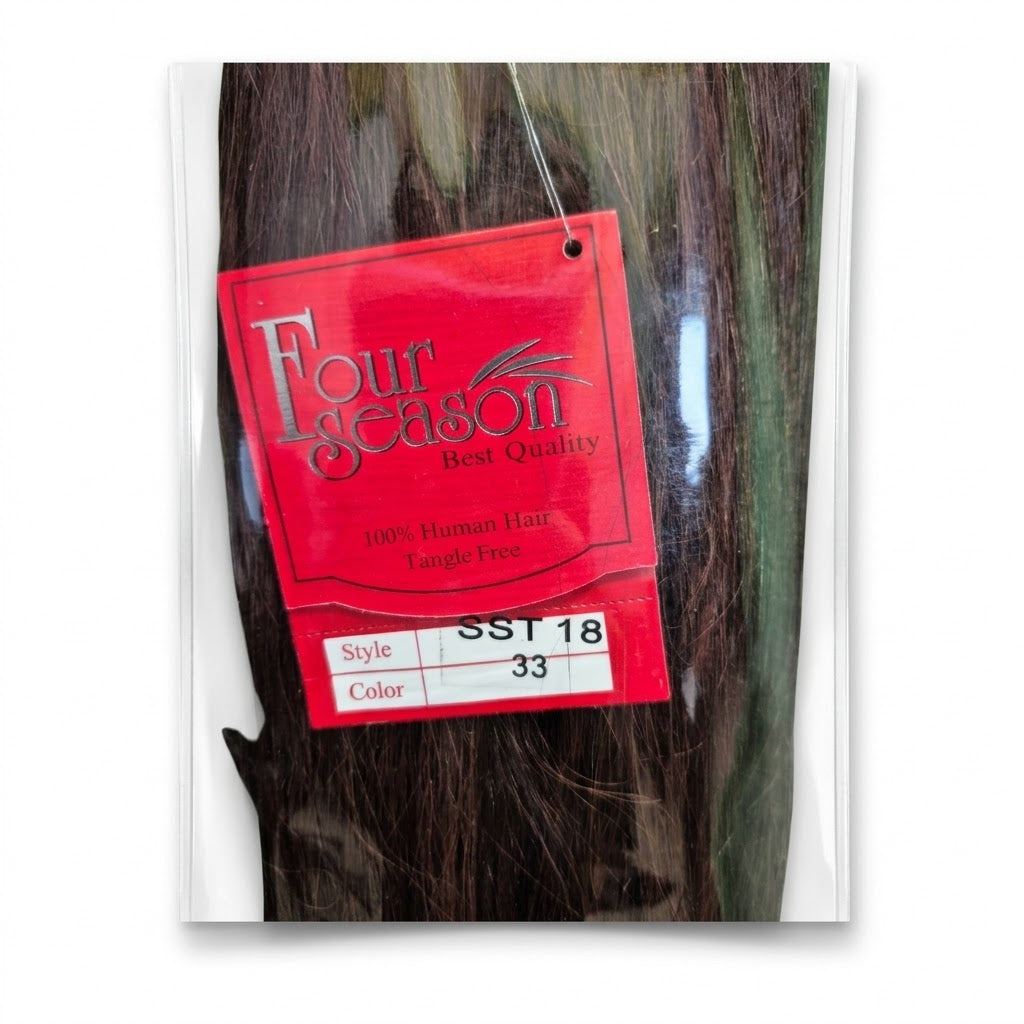 Four Season 100% Human Hair Extensión de Cabello Color #33 18"