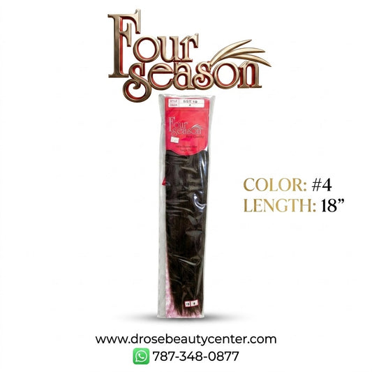 Four Season 100% Human Hair Extensión de Cabello Color #4 18"