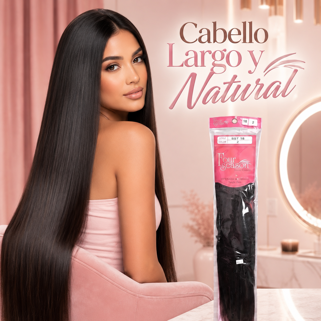 Four Season 100% Human Hair Extensión de Cabello Color #613 18"