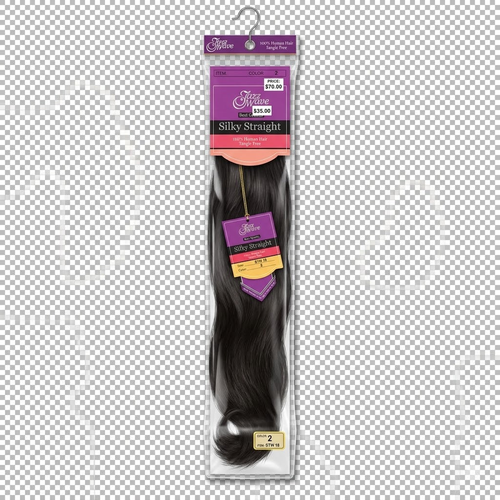 ✨ Extensiones Jazz Wave Silky Straight 18” Color #2 – 100% Cabello Humano Premium ✨