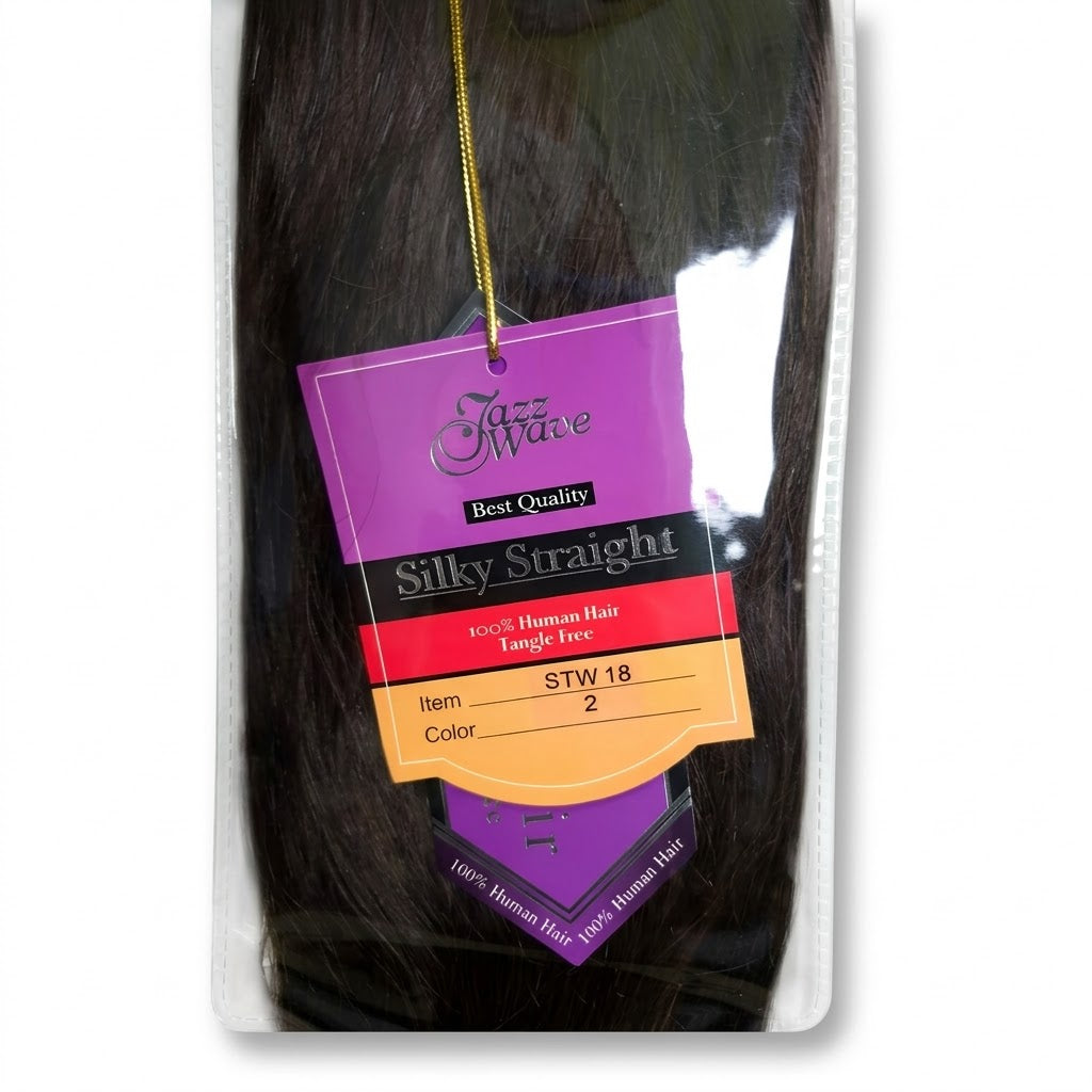 ✨ Extensiones Jazz Wave Silky Straight 18” Color #2 – 100% Cabello Humano Premium ✨
