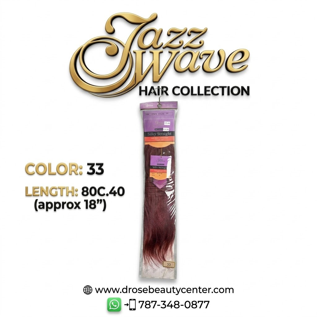 ✨ Extensiones Jazz Wave Silky Straight 18” Color #33 – 100% Cabello Humano Premium ✨