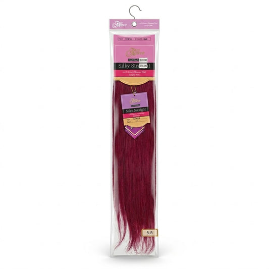 ✨ Extensiones Jazz Wave Silky Straight 18” Color Burgundy – 100% Cabello Humano Premium ✨