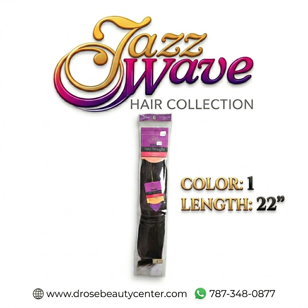 ✨ Extensiones Jazz Wave Silky Straight 22” Color #1 – 100% Cabello Humano Premium ✨