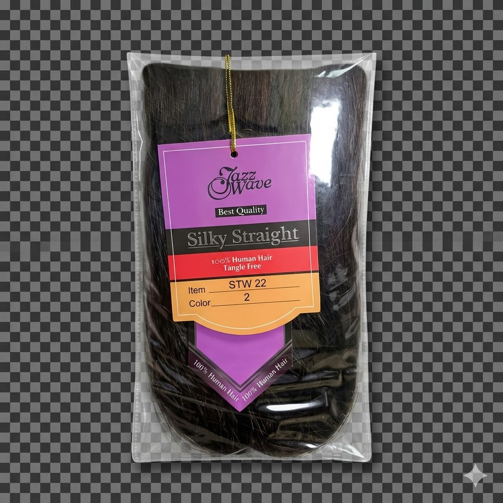 ✨ Extensiones Jazz Wave Silky Straight 22” Color #2 – 100% Cabello Humano Premium ✨  💎 Luc
