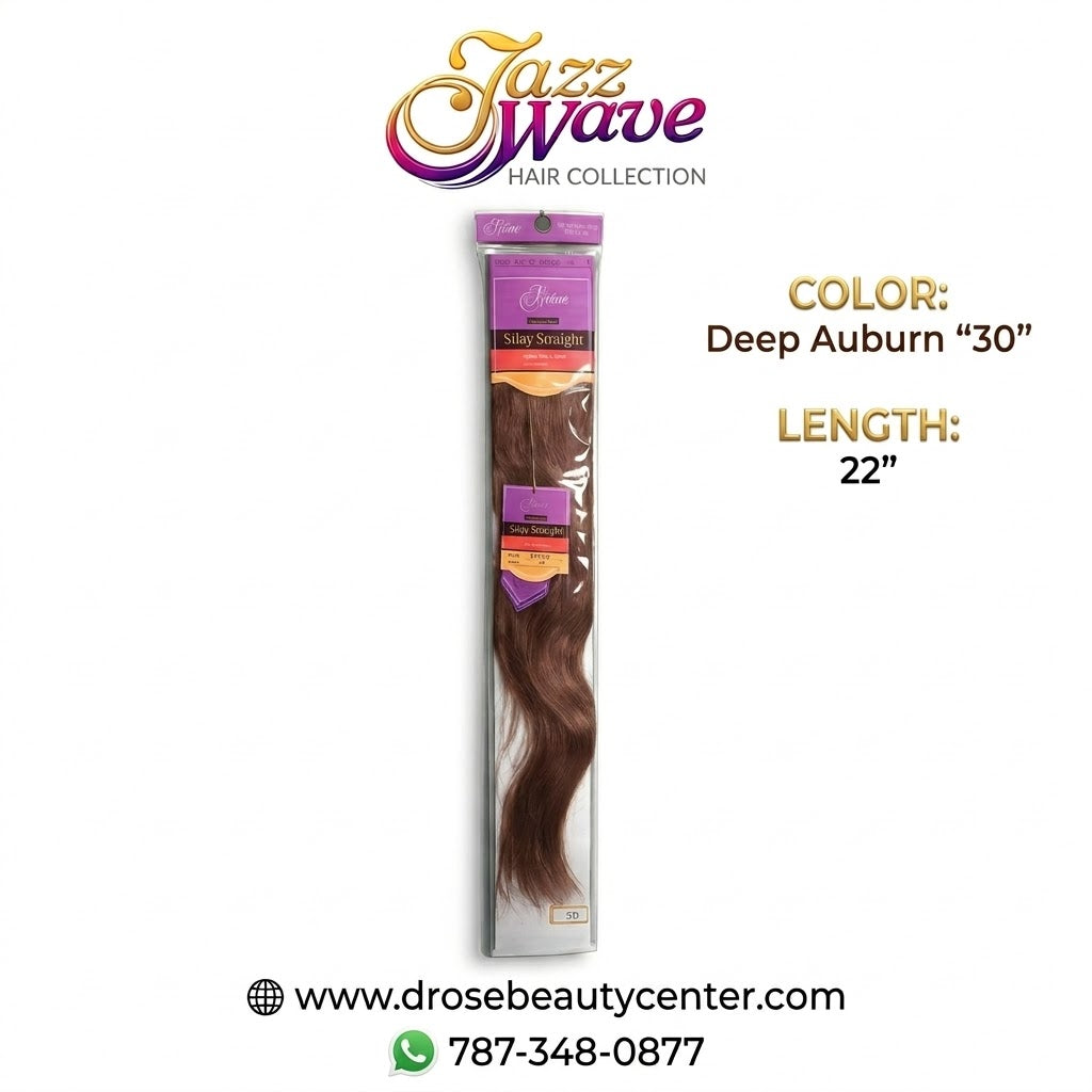 ✨ Extensiones Jazz Wave Silky Straight 22” Color #30 – 100% Cabello Humano Premium ✨