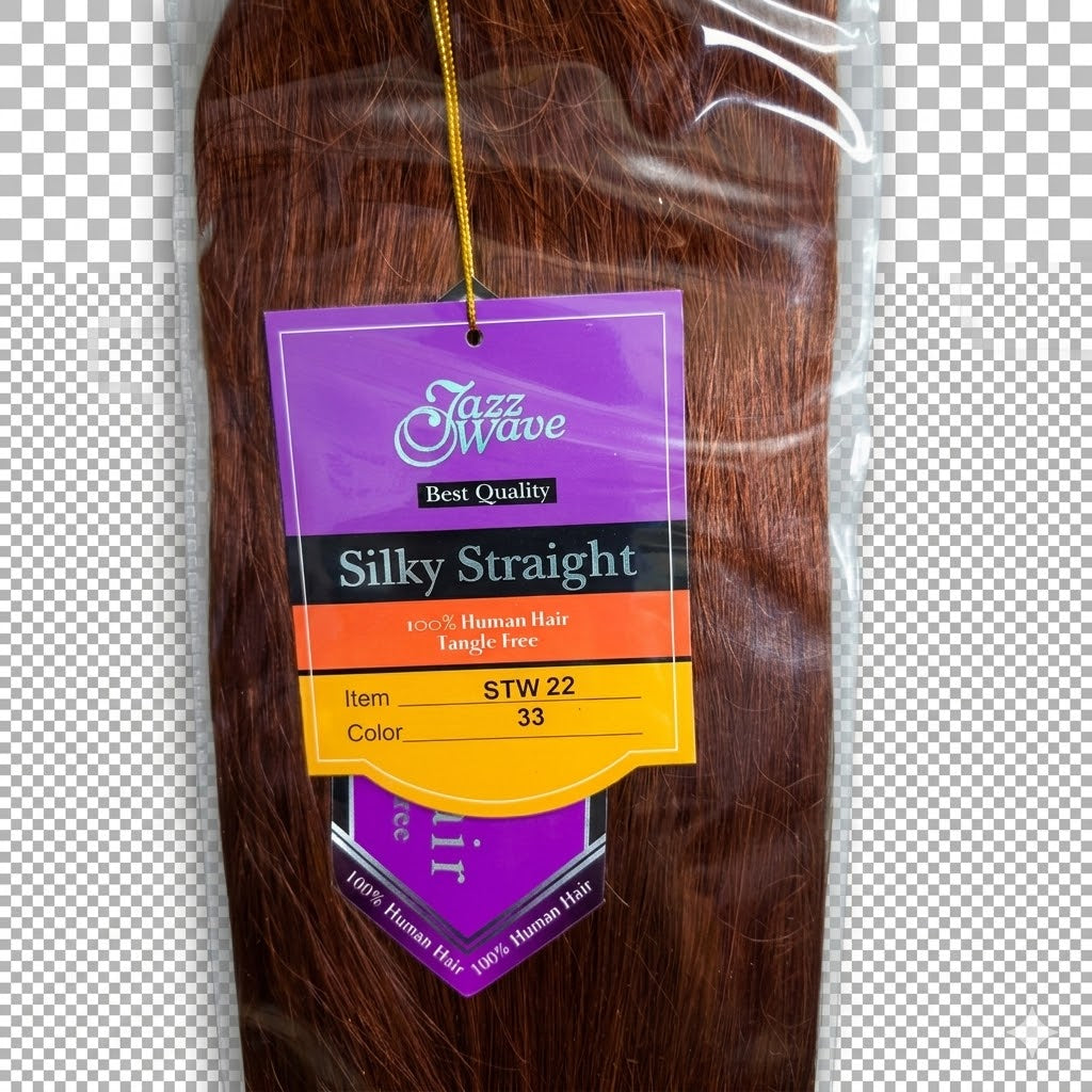 ✨ Extensiones Jazz Wave Silky Straight 22” Color #33 – 100% Cabello Humano Premium ✨