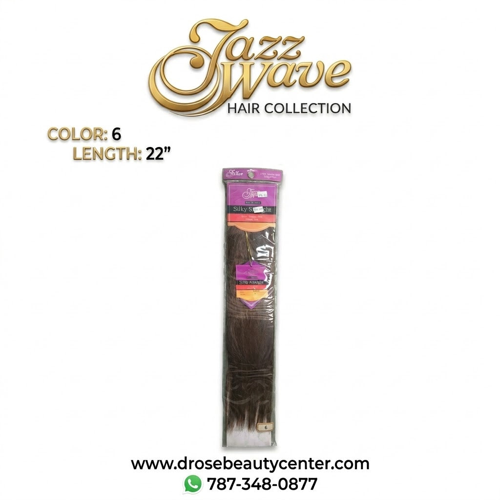 ✨ Extensiones Jazz Wave Silky Straight 22” Color #6 – 100% Cabello Humano Premium ✨
