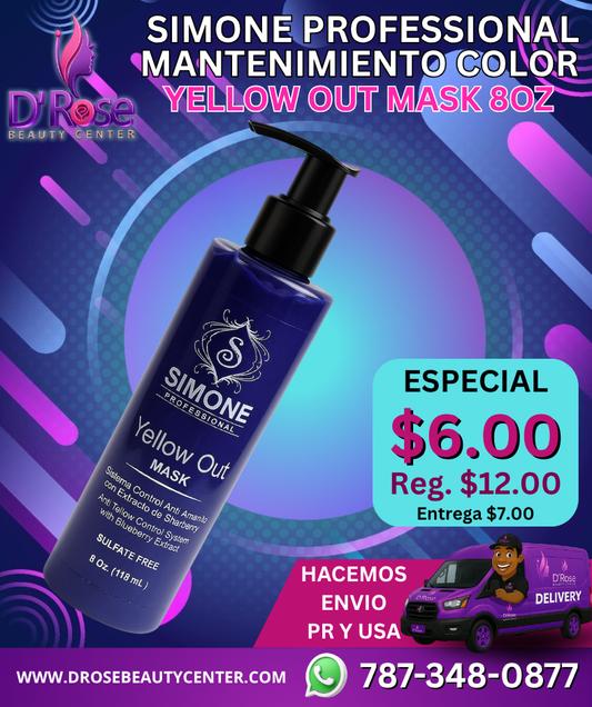 💜 SIMONE PROFESSIONAL YELLOW OUT MASK 8oz