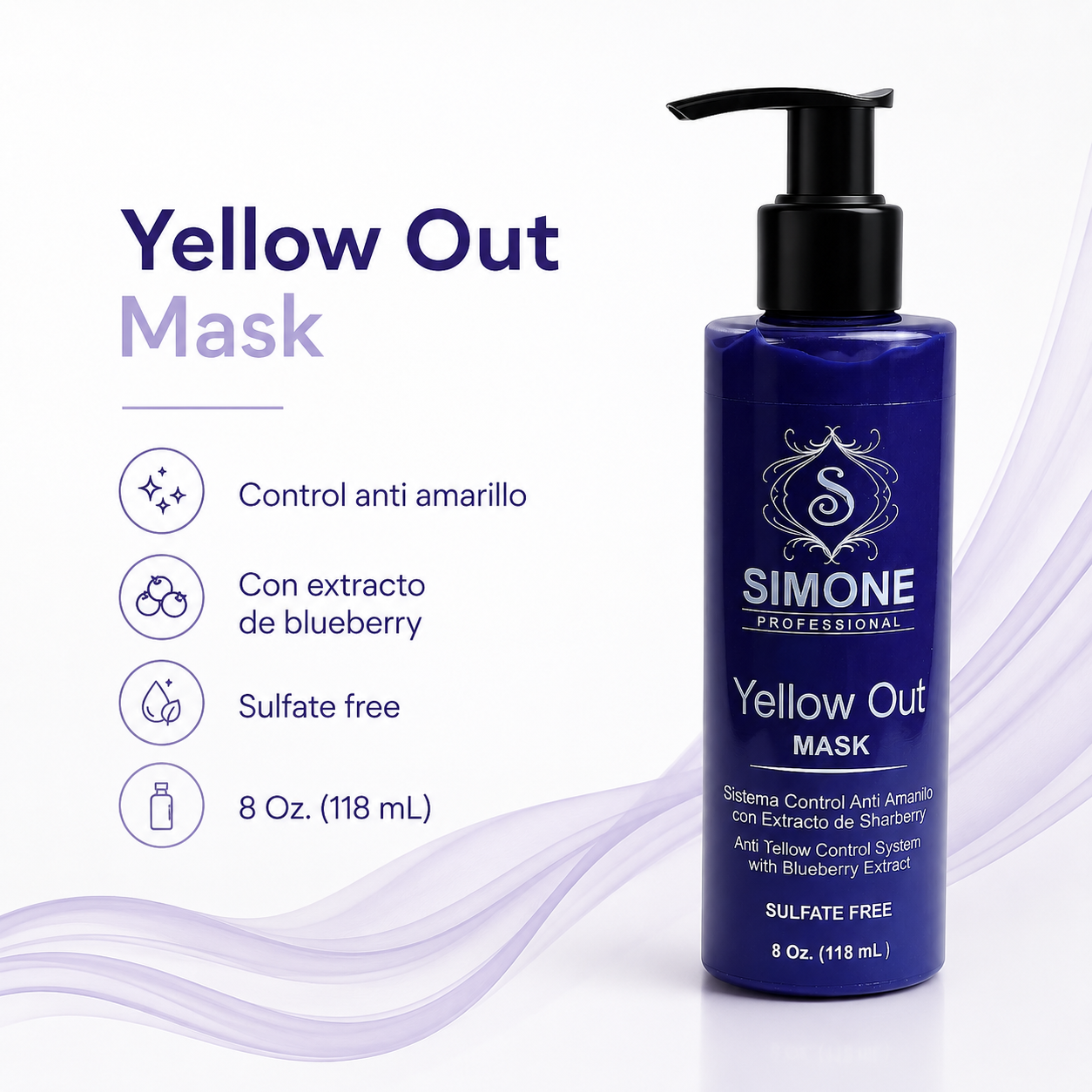Simone Professional Yellow Out Mask SYOM8 8 Oz. (118 mL)