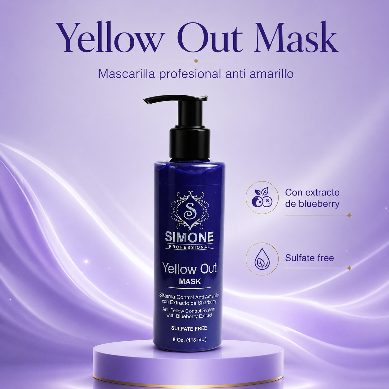 Simone Professional Yellow Out Mask SYOM8 8 Oz. (118 mL)