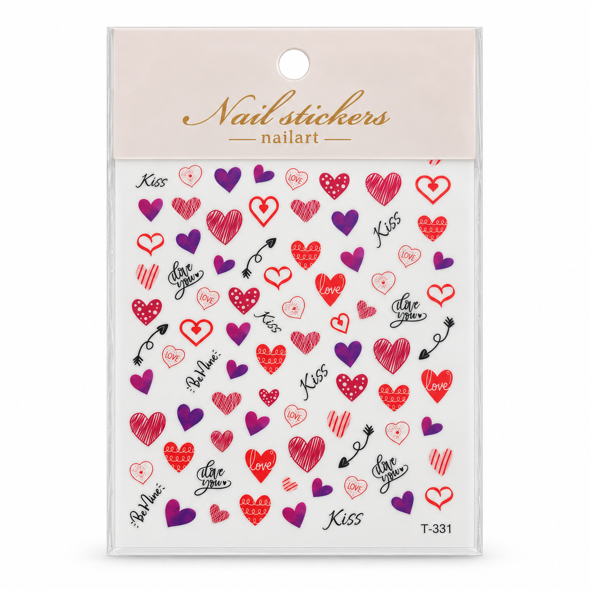 Nail Stickers para Uñas Corazones y Amor T-331