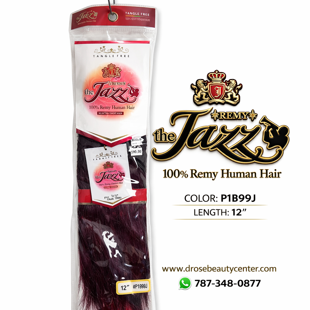 ✨ Extensiones The Jazz Remy Silky Straight 12” Color T1B/99J – 100% Human Hair Premium ✨