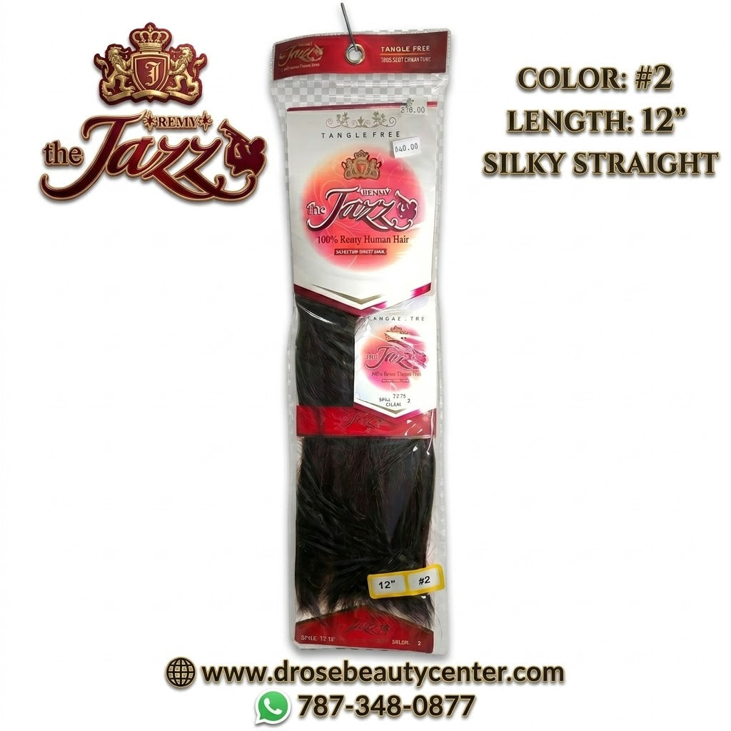 ✨ Extensiones The Jazz Remy Wave 12” Color #2 – 100% Human Hair Tangle Free ✨