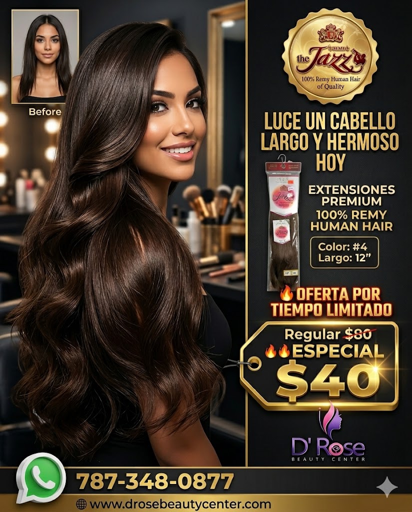 ✨ Extensiones The Jazz Remy Silky Straight 12” Color #4 – 100% Human Hair Premium ✨