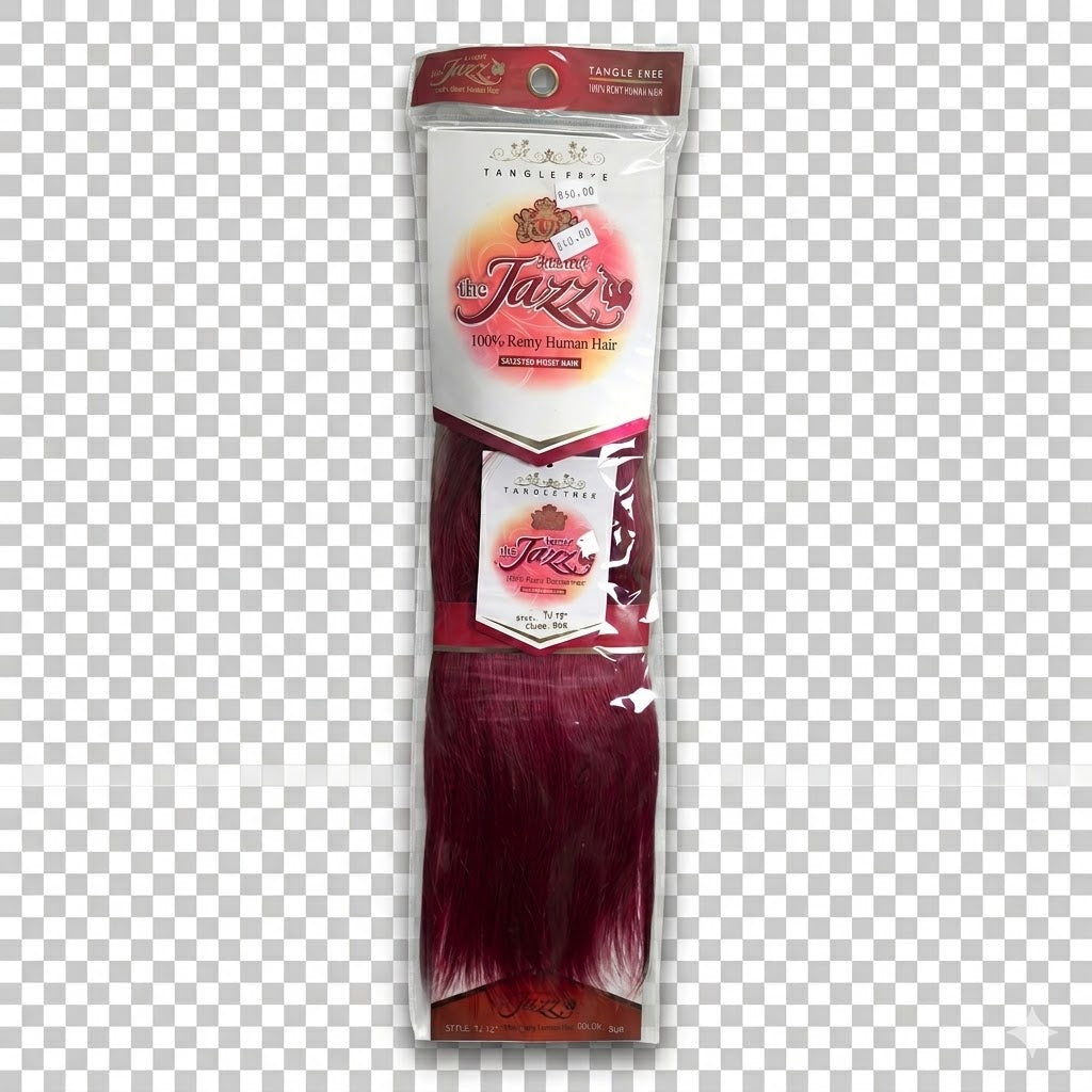 ✨ Extensiones The Jazz Remy Silky Straight 12” Color BURGUNDY – 100% Human Hair Premium ✨