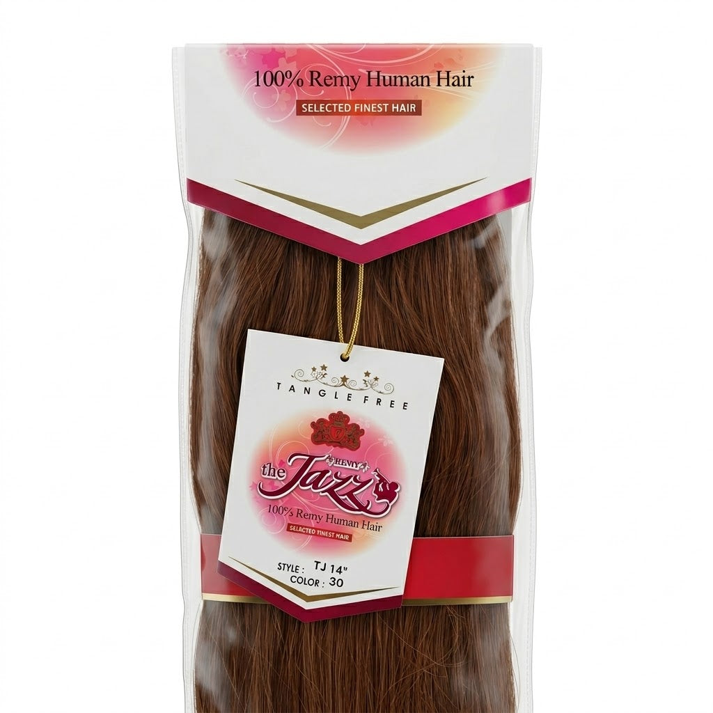 ✨ Extensiones The Jazz Remy Silky Straight 14” Color #30 – 100% Remy Human Hair ✨