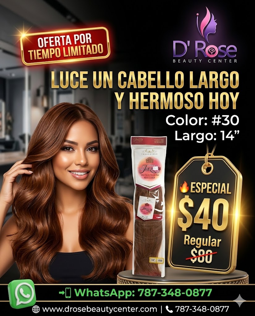 ✨ Extensiones The Jazz Remy Silky Straight 14” Color #30 – 100% Remy Human Hair ✨