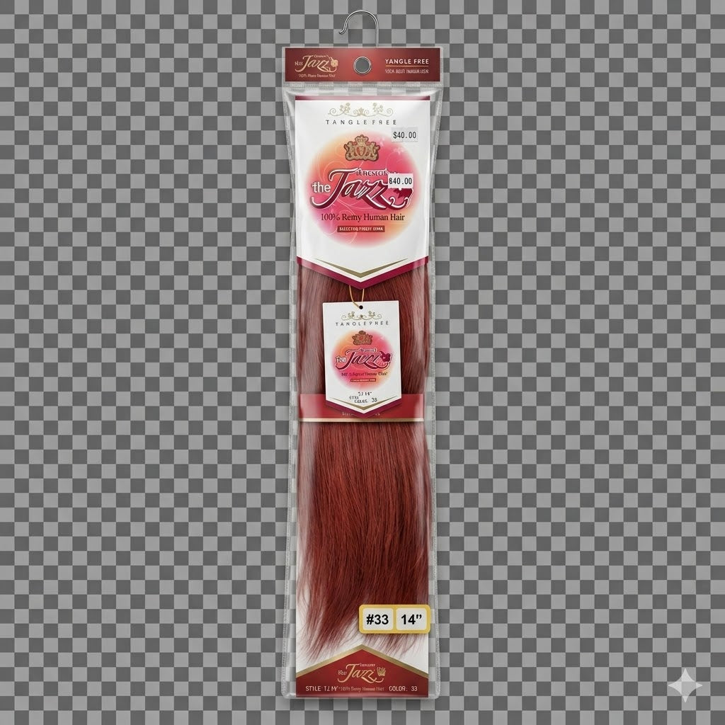 ✨ Extensiones The Jazz Remy Silky Straight 14” Color #33 – 100% Remy Human Hair ✨