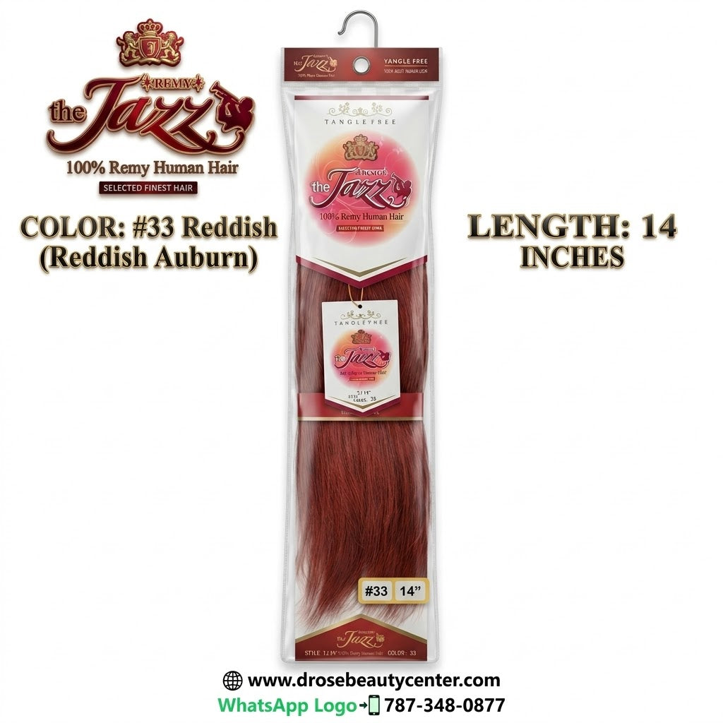 ✨ Extensiones The Jazz Remy Silky Straight 14” Color #33 – 100% Remy Human Hair ✨