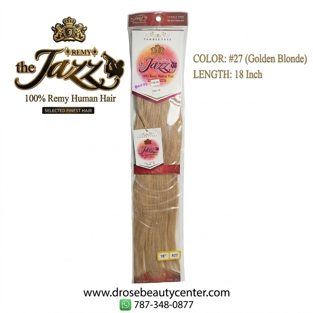 ✨ Extensiones The Jazz Remy Silky Straight 18” Color #27 – 100% Cabello Humano Remy Premium ✨