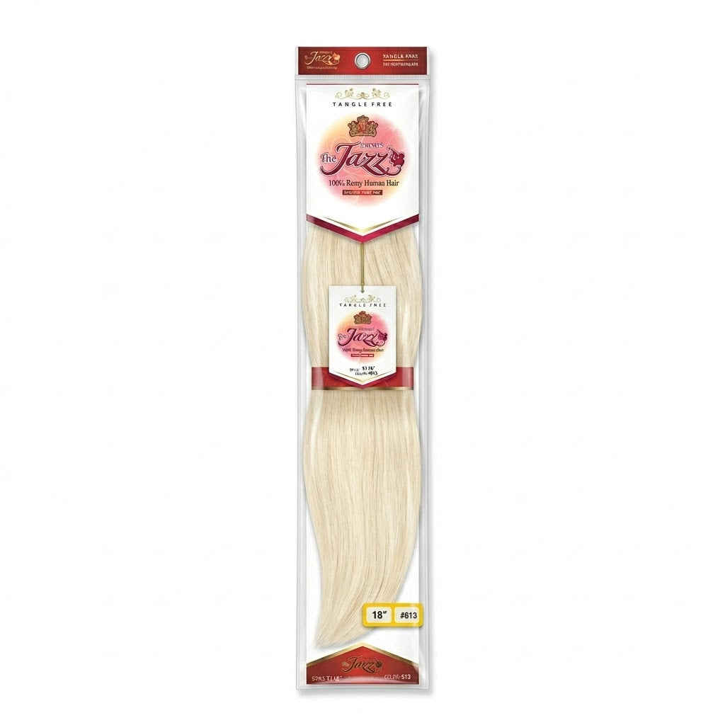 ✨ Extensiones The Jazz Remy Silky Straight 18” Color #613 – 100% Cabello Humano Remy Premium ✨  💎 Logra un cabello largo, sedoso y luminoso