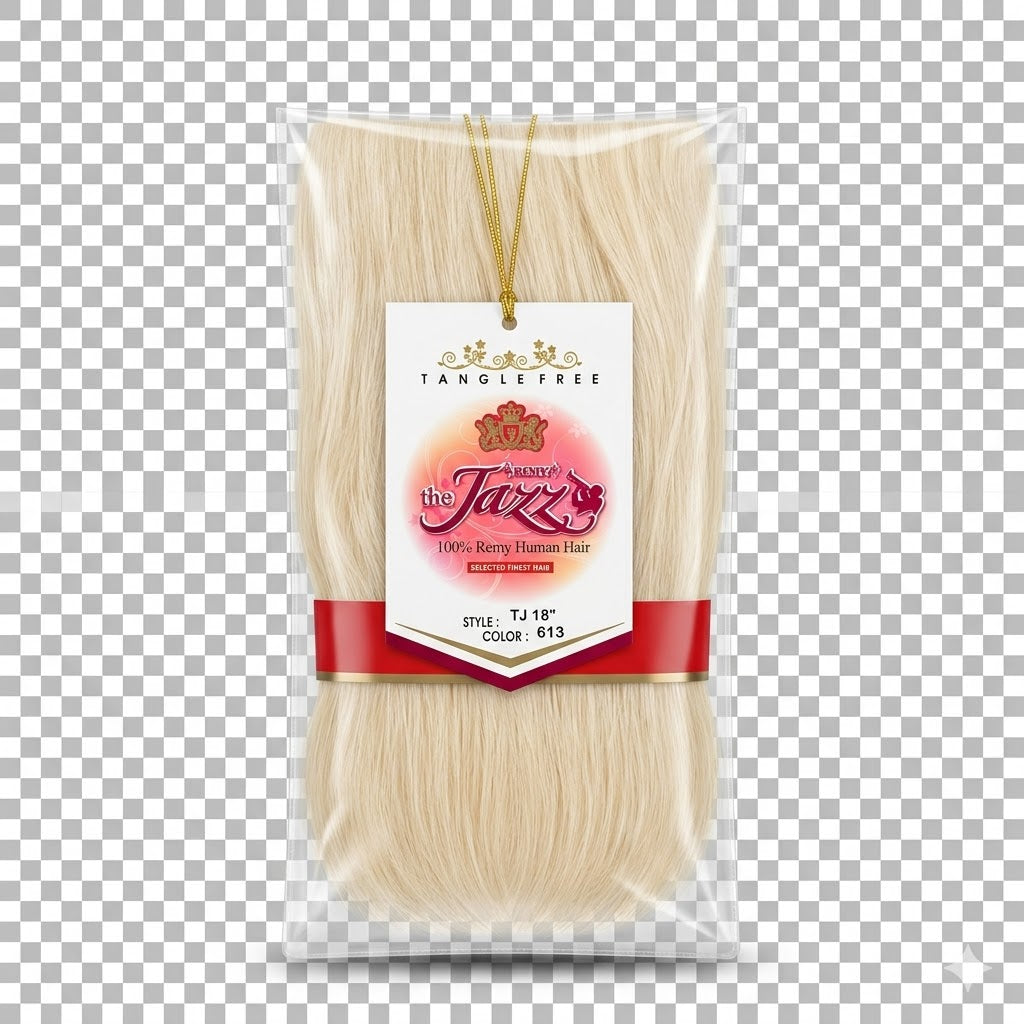 ✨ Extensiones The Jazz Remy Silky Straight 18” Color #613 – 100% Cabello Humano Remy Premium ✨  💎 Logra un cabello largo, sedoso y luminoso