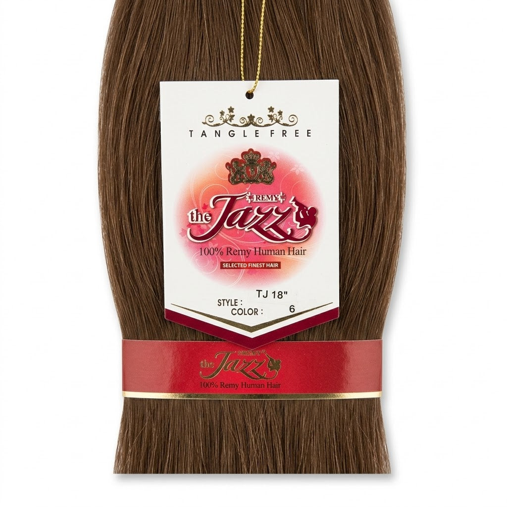✨ Extensiones The Jazz Remy Silky Straight 18” Color #6 – 100% Remy Human Hair ✨