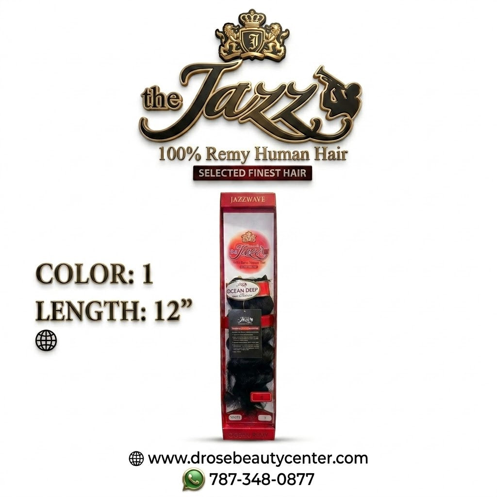 Jazz Wave Ocean Remy 12" Color 1 100% Remy Human Hair
